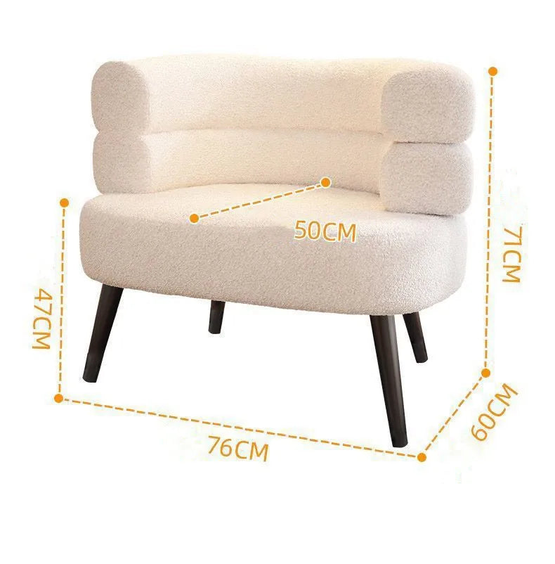 Cloud Lounger: Nordic Luxury Lamb Fleece Sofa Chair