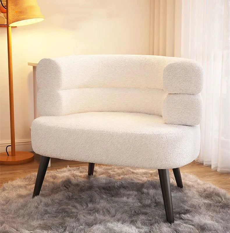 Cloud Lounger: Nordic Luxury Lamb Fleece Sofa Chair