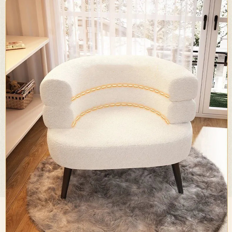 Cloud Lounger: Nordic Luxury Lamb Fleece Sofa Chair